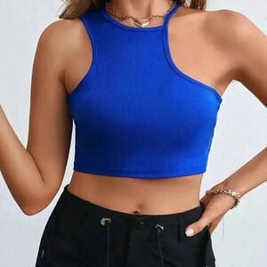 Asymmetrical Neck Tank Top